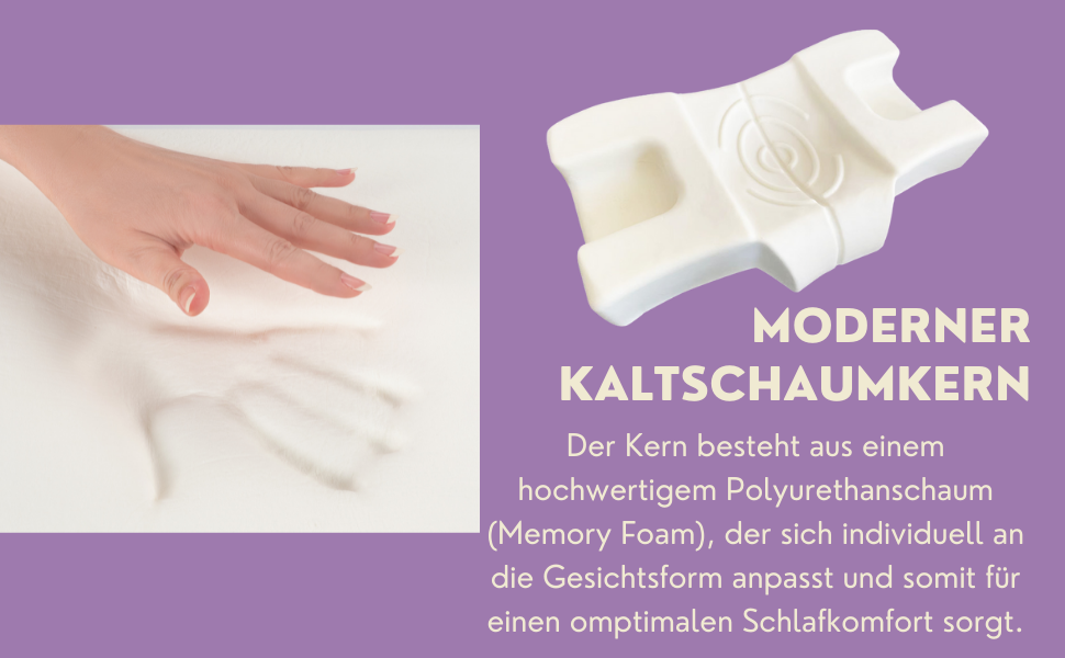 Anti-Falten Kissen mit Kaltschaumkern